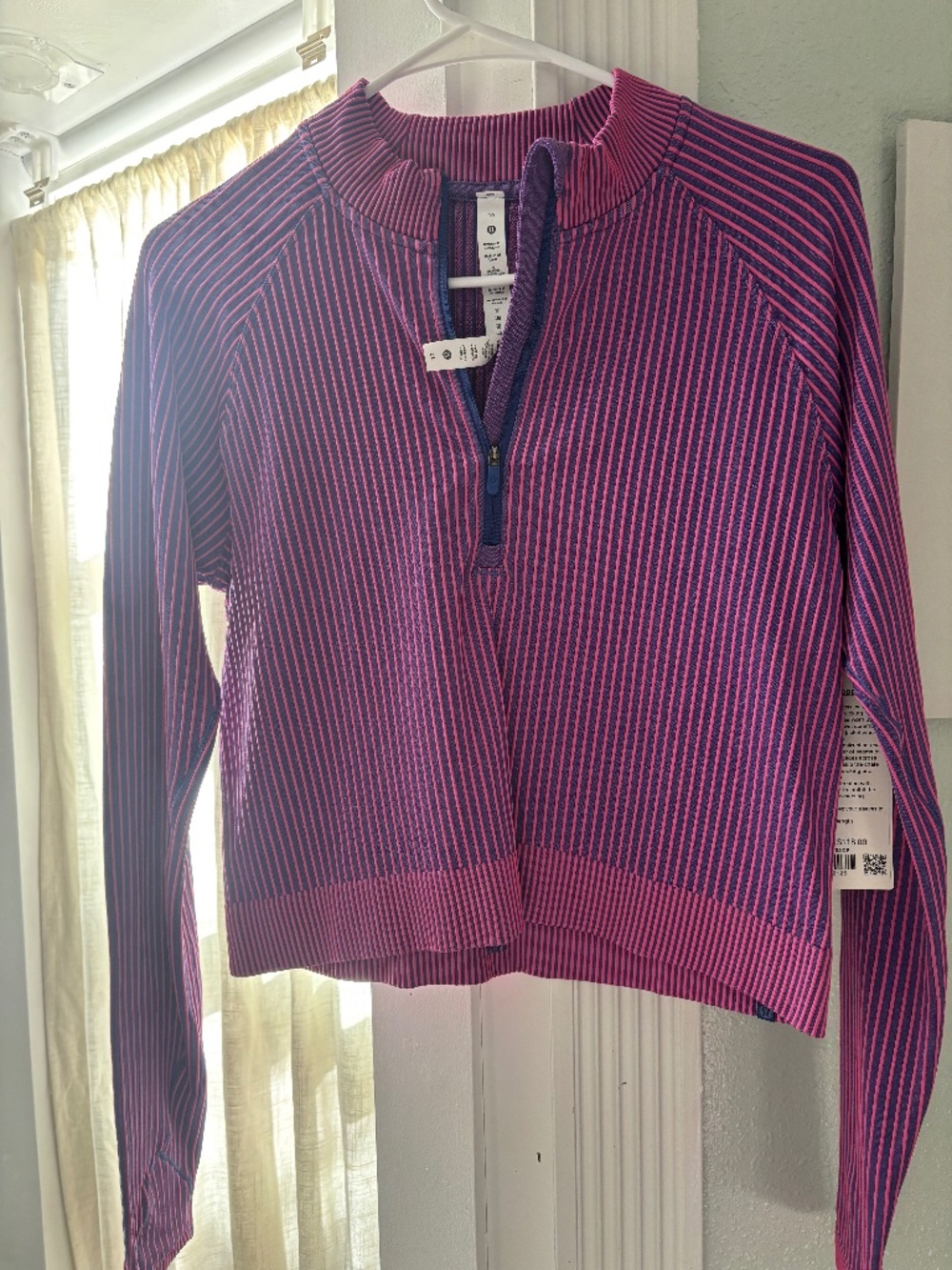 Lululemon Rest Less Cropped Half Zip — Size 10, NWT